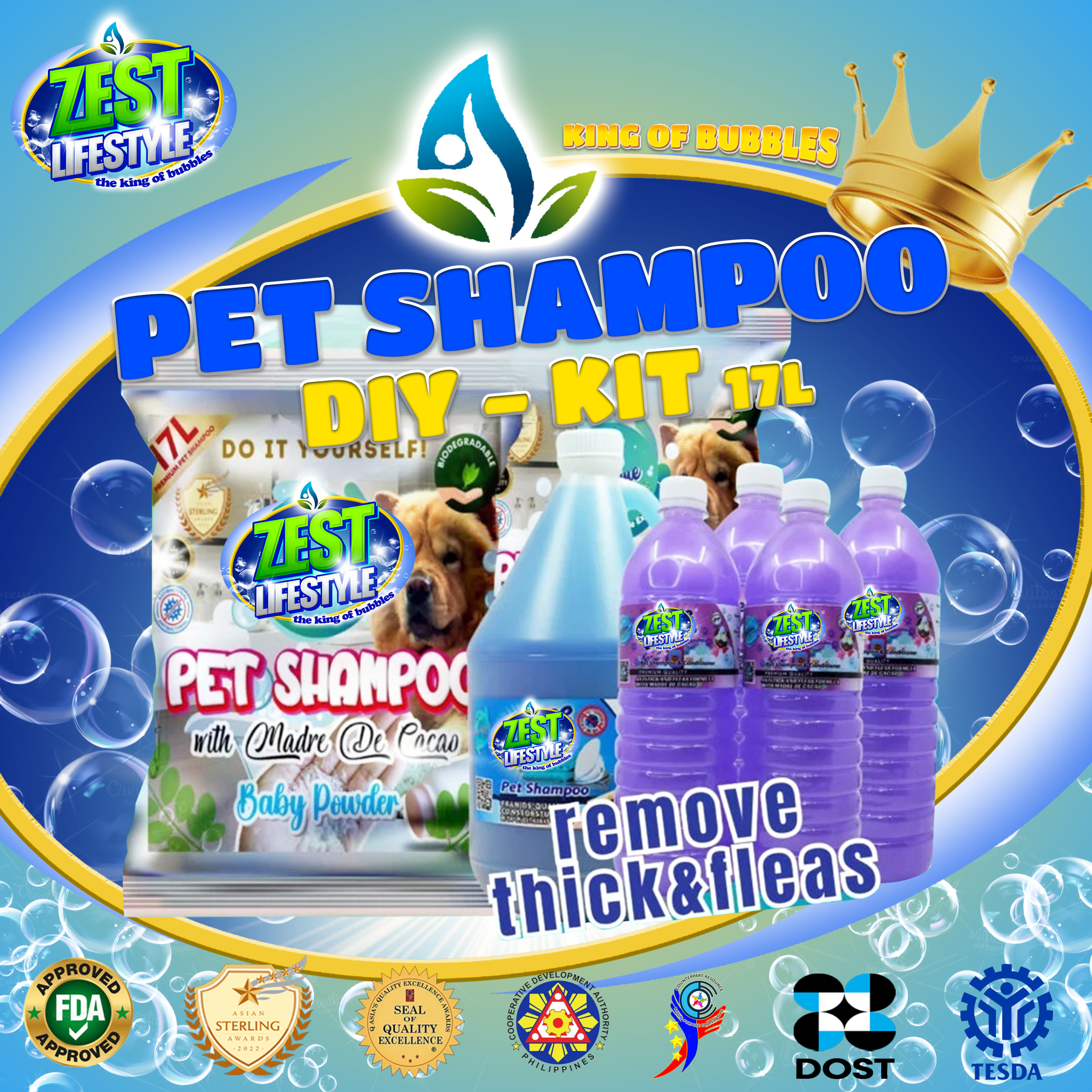 PET SHAMPOO DIY KIT 17 Liters