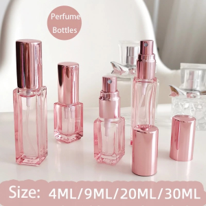 Pink Perfume Dispensing Portable Dispensing Sample Bottles Glass Spray Bottle Small Size