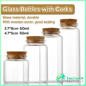 60ml 50ml Small Glass Bottles with Corks for Art Crafts Storage Party Decoration Wedding Favors