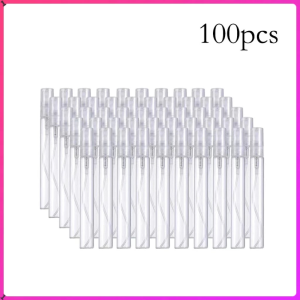 100pcs 10ml glass spray bottle SMOOTH TRANSPARENT BLACK RED PINK BLUE PURPLE